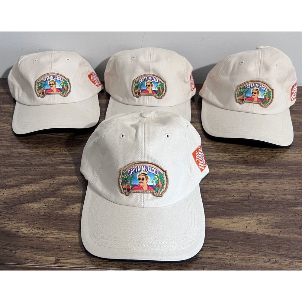 CAPTAIN JACK'S Whiskey Home Depot Hat Baseball Cap Lot of 4